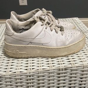 White Nike Air Force 1s